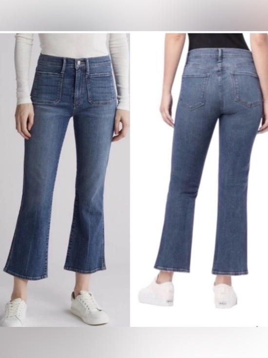 Joe's Jeans Denim - Joe's Jeans High-Rise Abilene Cropped Flare Jeans in Medium Blue size 27